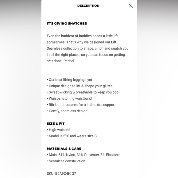 Gymshark Lift Contour Seamless Leggings - Picture 5 of 5